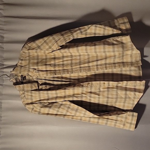 Eddie Bauer Other - Eddie Bauer Tan Plaid Button-Down Shirt